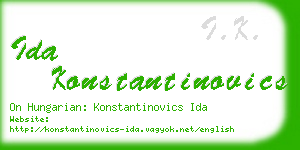 ida konstantinovics business card